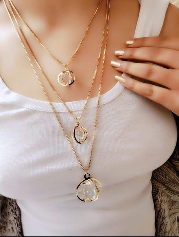Women’s Layred Gold Plated Necklaces & Chains ( BDWN) SR_2002181