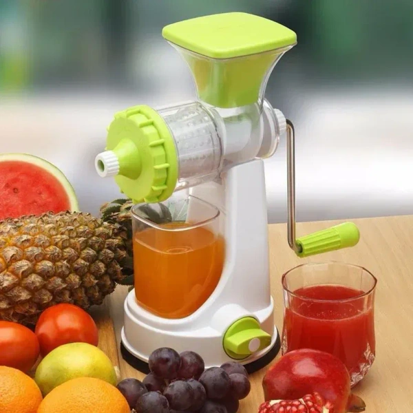 Ganesh Kitchenware Plastic Hand Juicer New Smart Fruit & Vegetable Multipurpose Juicer (Color:Random Green,Blue,Red,Orange) ( Colors May Vary ) (Multicolor Pack Of 1)