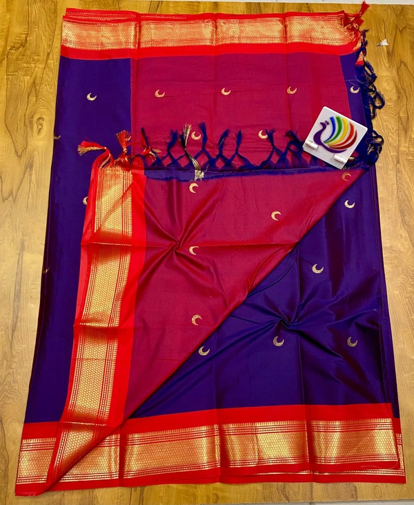 Soft Silk Kadiyal Chandrakor Paithani All Over Butta with Gonda Pallu