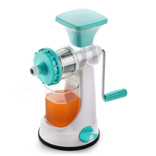 Ganesh Kitchenware Plastic Hand Juicer New Smart Fruit & Vegetable Multipurpose Juicer (Color:Random Green,Blue,Red,Orange) ( Colors May Vary ) (Multicolor Pack Of 1)