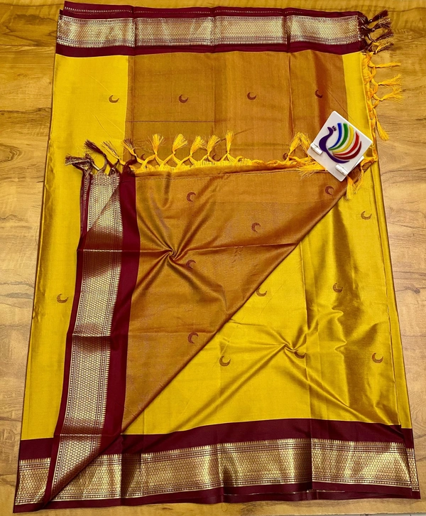 Soft Silk Kadiyal Chandrakor Paithani All Over Butta with Gonda Pallu