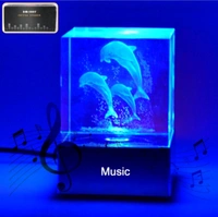 3D mix Design LED Light Base With Speaker