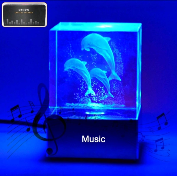 3D mix Design LED Light Base With Speaker