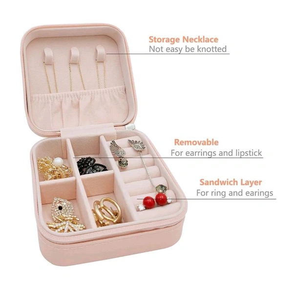 Mini PU Leather Jewellery Box For Travel & Storage