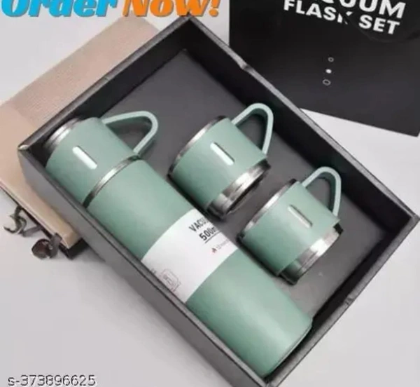 500ML Stainless Steel Vacuum Flask Gift Set Office Business Style Thermos Bottle Outdoor Hot Water Thermal Insulation Couple Cup SR_200164