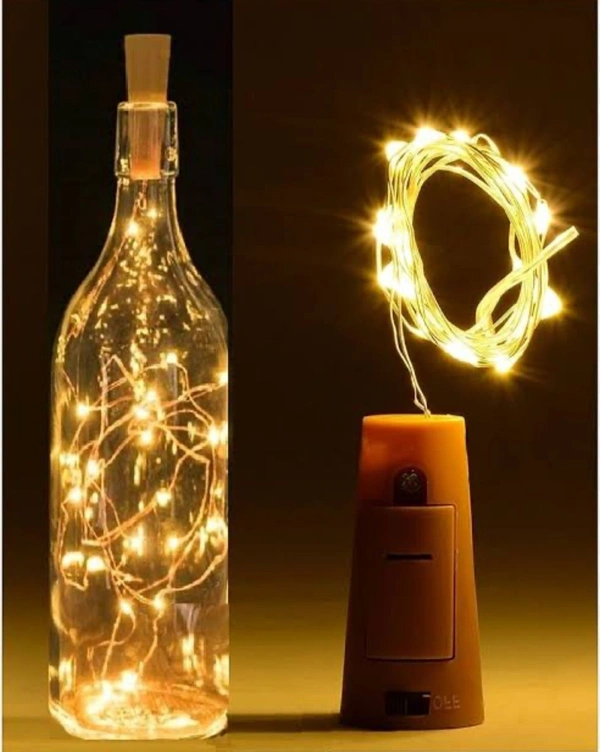 Yellow Colour LED Cork Lights – Pack of 4 Perfect for Bedroom, Home Decor, Festivals, Birthdays, Weddings & More SR_1249