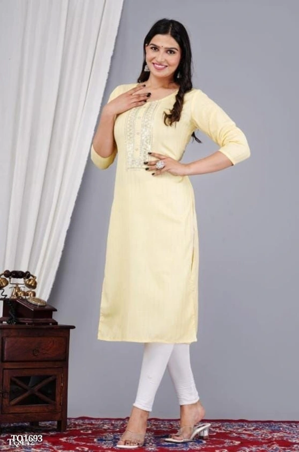 Beautiful Embroidery Work Single Kurti