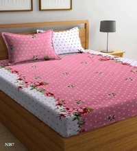 300tc Elastic Fitted Bedsheets 72x78 Inch Upto 8 Inch Mattress