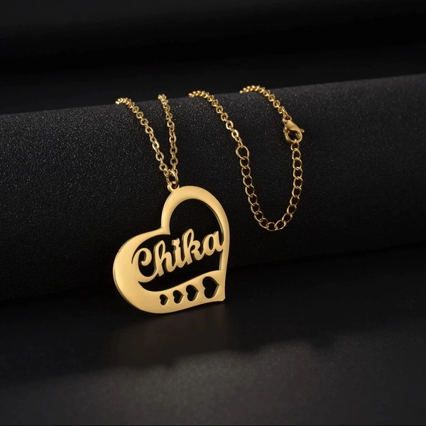 Small Heart Design Name Necklace