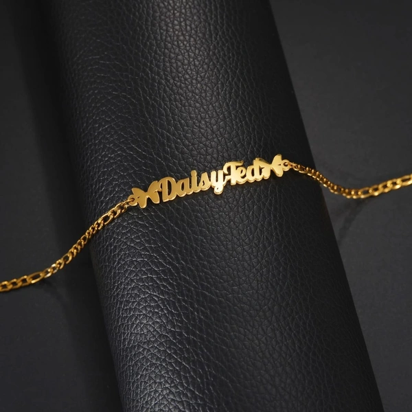 Two Butterfly Name Bracelet