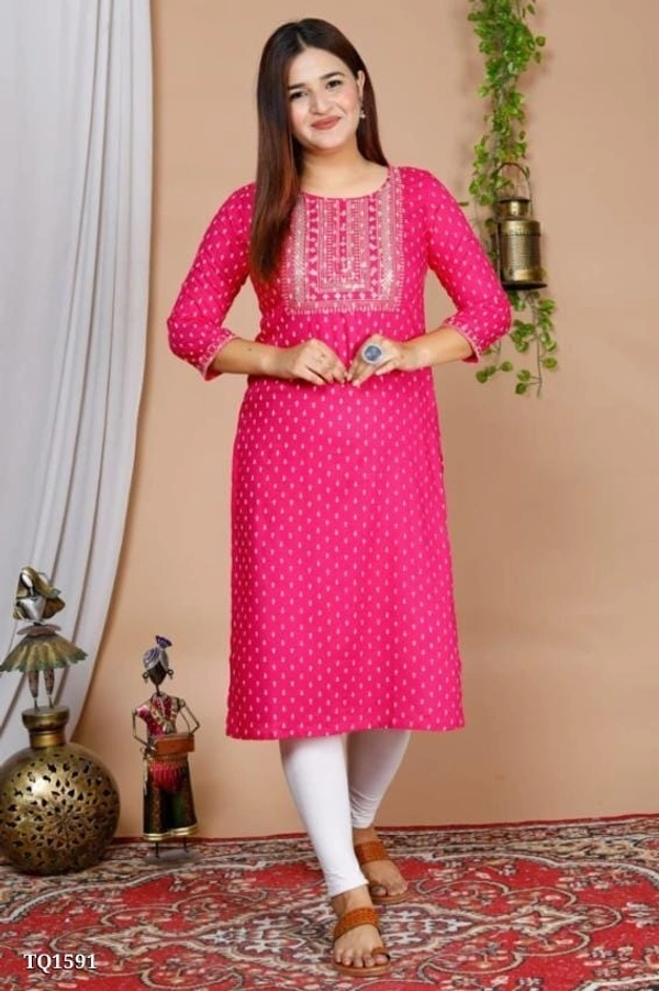 Embroidery Work Single Kurti - L