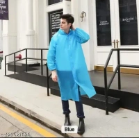 Pack of 2 Unisex Waterproof Raincoat with Hood Cap For Outdoor Travel Portable Suit