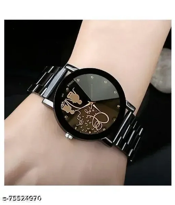 Khushi watch for women| Love Couple watch | Khushi Watch |Black Stainless Steel Partywear Analog Watches