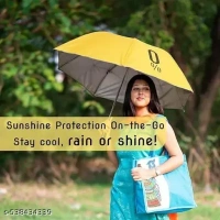 Unisex Windproof Double Layer Umbrella with Bottle Cover for UV Protection and Rain (Multicolour) Pack of 1