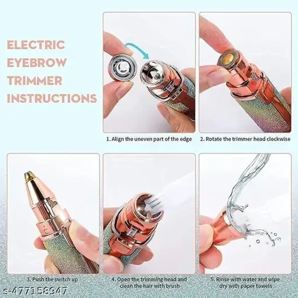 Portable eyebrow trimmer for women, epilator for women, facial hair remover for women,Face, Lips, Nose Hair Removal Electric Trimmer with Light
