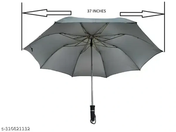 Umbrella 2 Fold Silver Coating For Rain Manual opening & Close for Men & Women