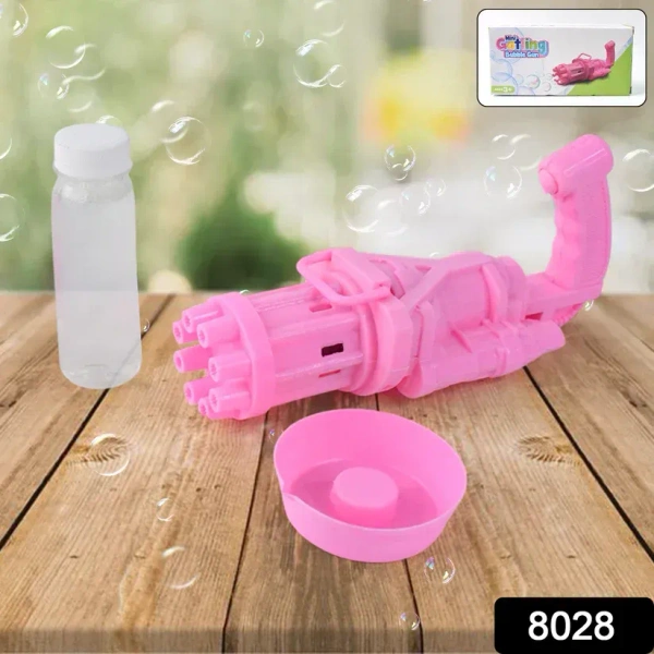 8-Hole Battery Operated Bubbles Gun Toys For Boys And Girls