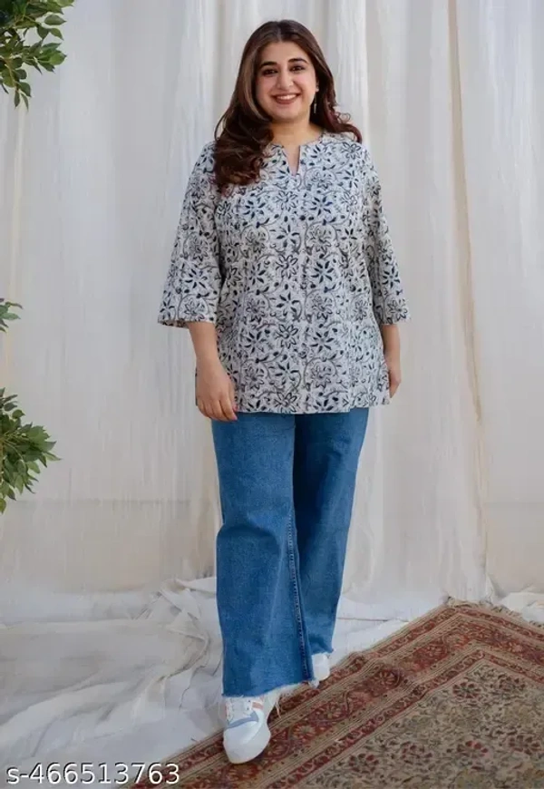 100% COTTON Short Kurti For Women&Girl's - M