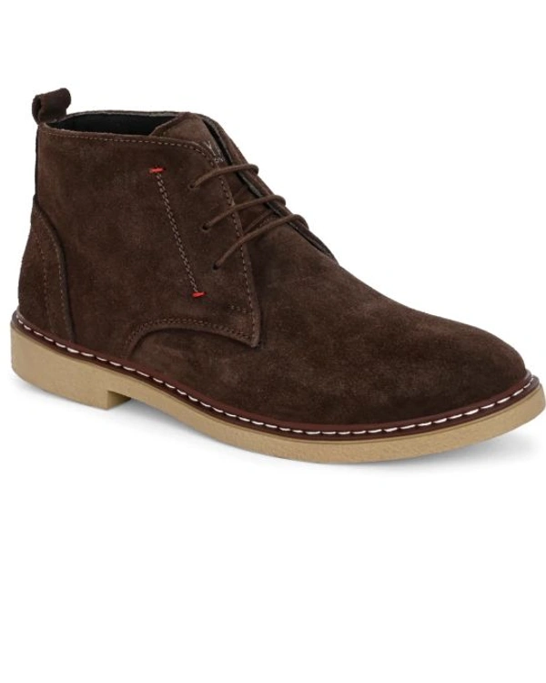 Men Mid-Top Solid Suede Desert Boots For Men - 9