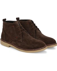 Men Mid-Top Solid Suede Desert Boots For Men - 9