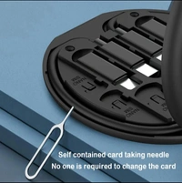 Mini Multi-functional Fast Charging Data Cables  - Black, 10 Cm