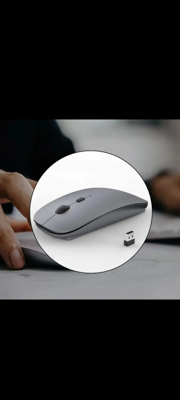 Wireless Mouse For Laptop - Pc Mac iPad Pro - Computer - Gray, 10 Cm
