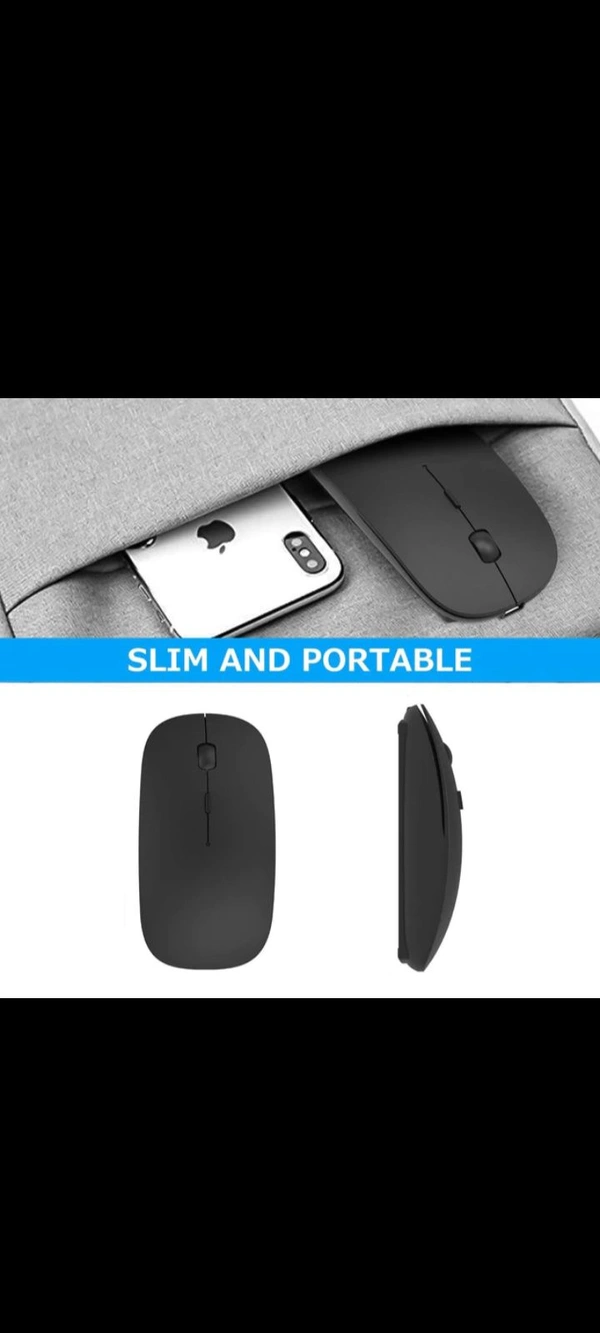 Wireless Mouse For Laptop - Pc Mac iPad Pro - Computer - Gray, 10 Cm