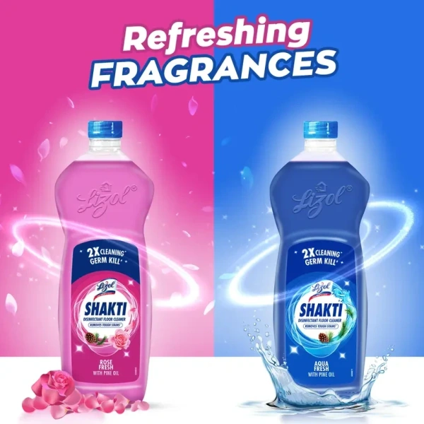 Lizol Shakti Disinfectant Floor Cleaner Aqua Fresh  (900 ml) - 900ml, Lizol