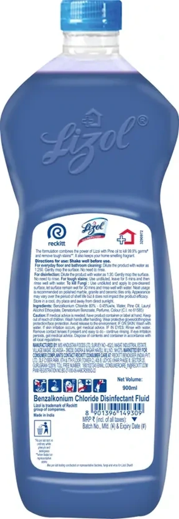 Lizol Shakti Disinfectant Floor Cleaner Aqua Fresh  (900 ml) - 900ml, Lizol