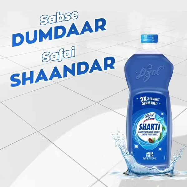 Lizol Shakti Disinfectant Floor Cleaner Aqua Fresh  (900 ml) - 900ml, Lizol