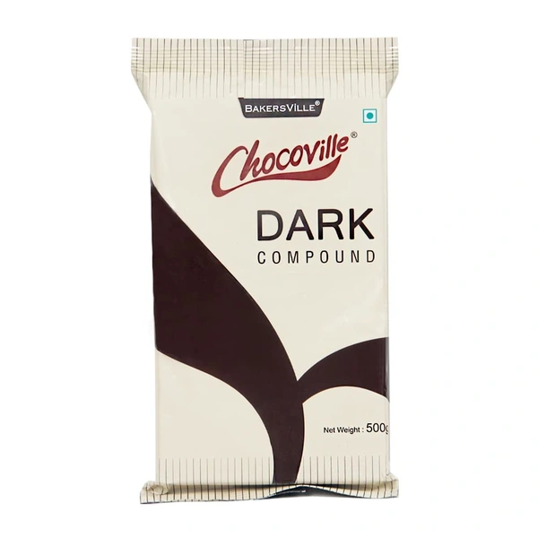 Chocoville Dark Compound Slab – 500g Premium Baking Chocolate - 500g, Chocoville