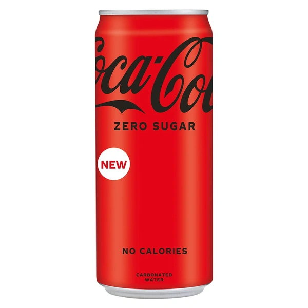 Coca-Cola Zero Sugar, No Calories Soft Drink Can, 300 Ml  - 300ml, coco cola