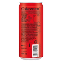 Coca-Cola Zero Sugar, No Calories Soft Drink Can, 300 Ml  - 300ml, coco cola