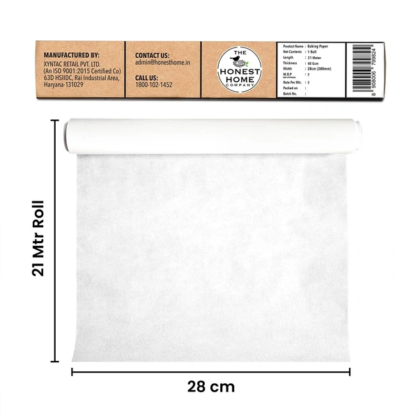 Honest Home Baking Paper Roll | 21 Meters  - 21Mtr, Honest Home