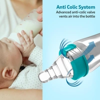 LuvLap Baby Essential Slim Neck Plastic Feeding Bottle, 125M - LuvLap
