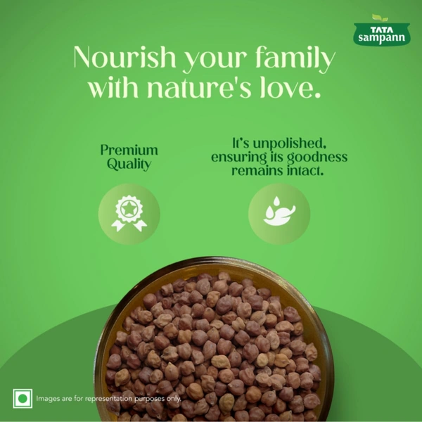 Tata Sampann Unpolished Kala (Black, Brown) Chana, 500g - 1Kg, Tata Sampann