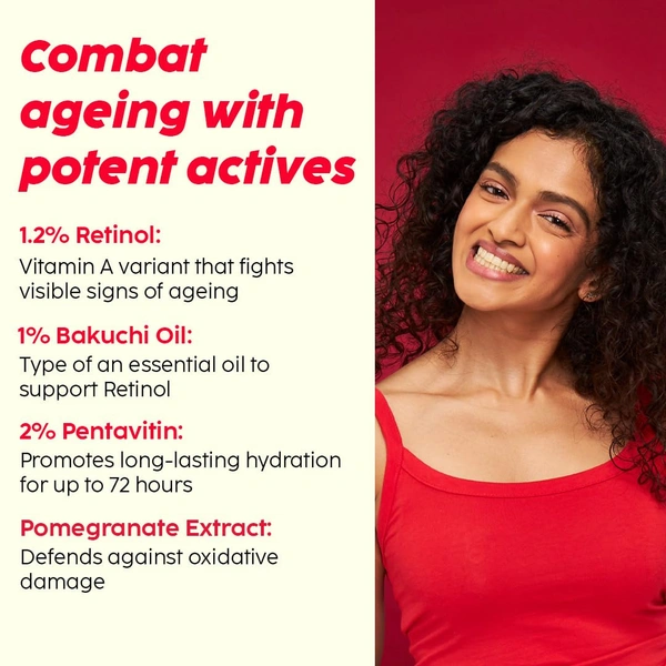 The Plant Fix Plix Pomegranate 1.20% Retinol & 1% Bakuchi Oil Anti Ageing Night Cream  (50 g) - 50g, Plix