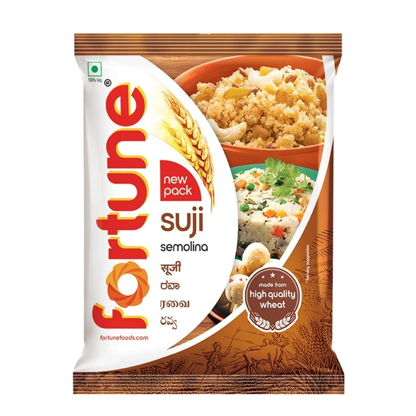 FORTUNE Suji Pouch,500 Gram - 500g, Fortune