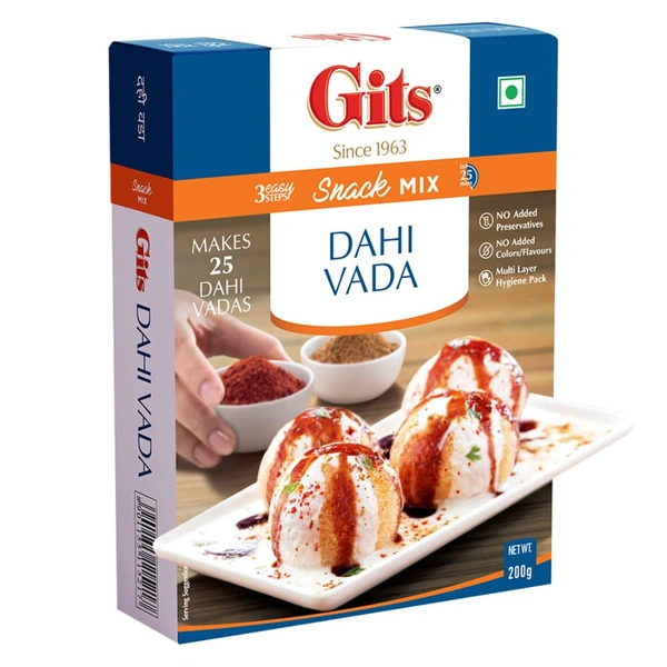 Gits Instant Dahi Vada Snack Mix, 200g - 200g, Gits
