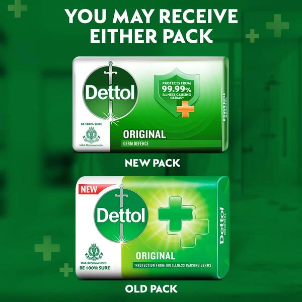 Dettol Original Germ Protection Bathing Soap Bar 125x5 - 125x5, Dettol