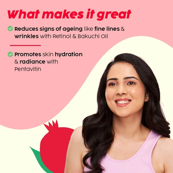 The Plant Fix Plix Pomegranate 1.20% Retinol & 1% Bakuchi Oil Anti Ageing Night Cream  (50 g) - 50g, Plix