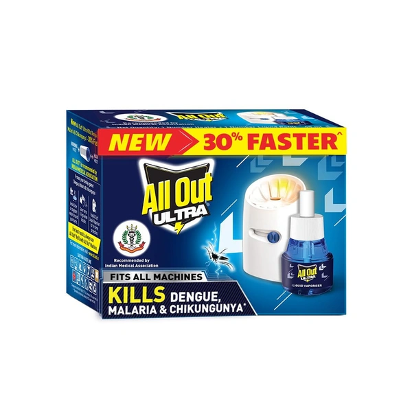 All Out Ultra Liquid Vaporizer, Machine + 1 Refill (45ml) - Machine + 1 Refill (45ml), All out