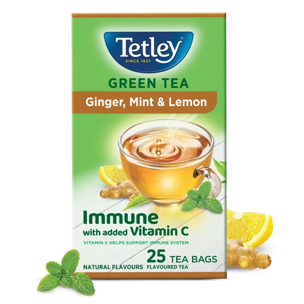 Tetley Green Tea 25 Tea Bags(1.4gx25) - 25 units, Tetley