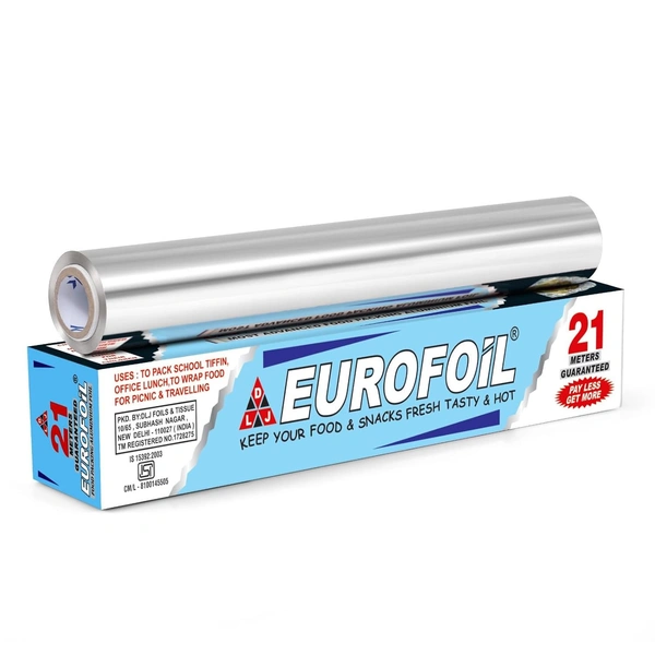 Eurofoil Food Wrap Aluminium Foil 21 Mtr - 21Mtr, Eurofoil
