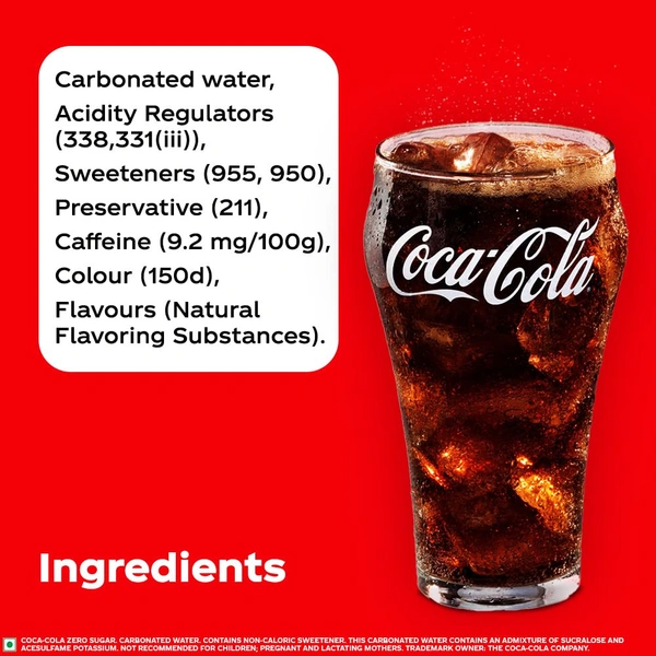 Coca-Cola Zero Sugar, No Calories Soft Drink Can, 300 Ml  - 300ml, coco cola