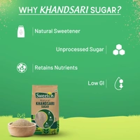 Sweetch Natural Khandsari (Desi Khand) Sugar – 1Kg | Unrefined, Low GI & Chemical-Free - 1kg, Sweetch