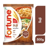 FORTUNE Suji Pouch,500 Gram - 500g, Fortune