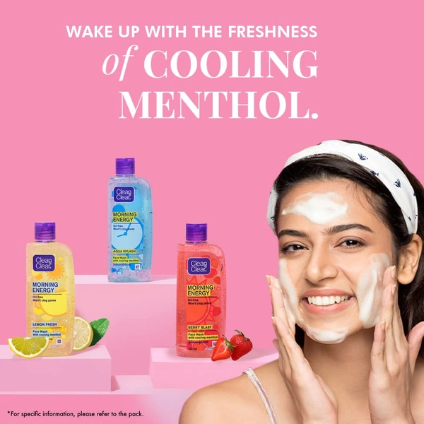 Clean & Clear Morning Energy Berry Blast Face Wash - 100ml - 100ml, Clean & Clear