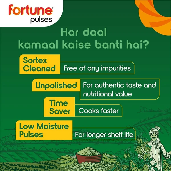 Fortune Chana dal, 1 kg, Unpolished - 1Kg, Fortune