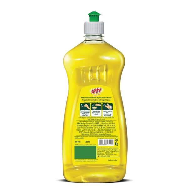 Giffy Liquid Dishwash Gel 750 ml  - 750ml, Giffy